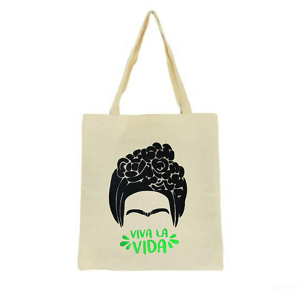 Bolsa Ecobag 100% algodão VIVA LA VIDA