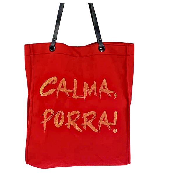 Bolsa Suede Calma Porr* (Alça de Couro) - Vermelho