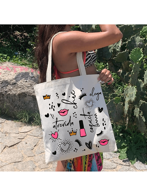 Bolsa Ecobag 100% algodão ATREVIDA
