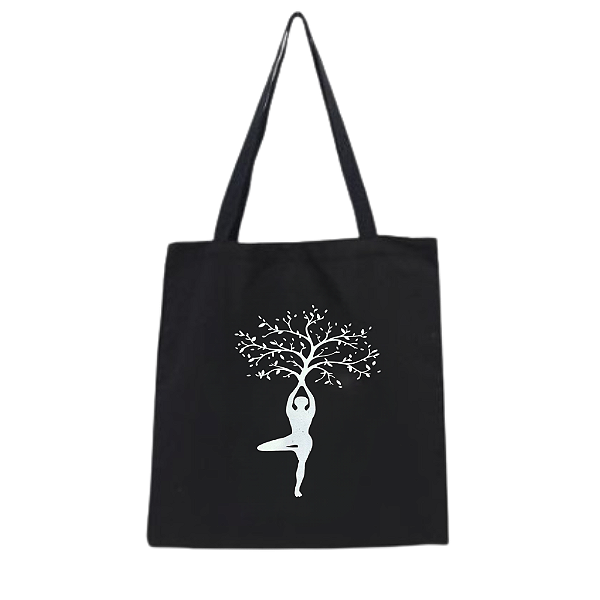 Bolsa Ecobag  100% algodão Black Estampa MÃE NATUREZA