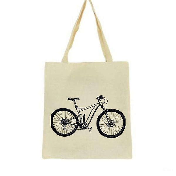 Bolsa Ecobag  100% algodão Estampa BICICLETA