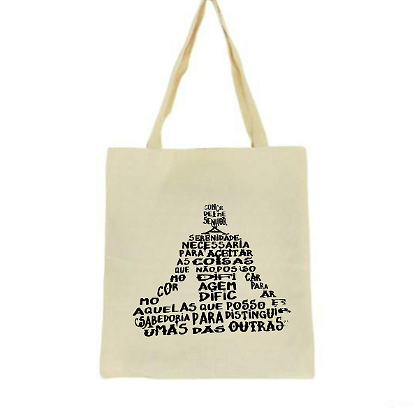 Bolsa Ecobag  100% algodão Estampa CORAGEM, SABEDORIA