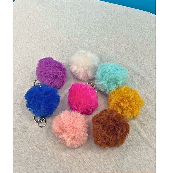 Acessórios pompons pelúcia - Bolsa