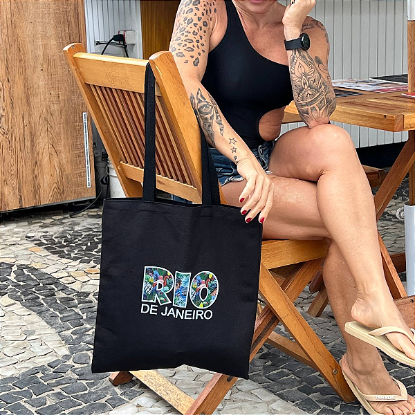 Bolsa Ecobag 100% algodão Black Rio Estampado