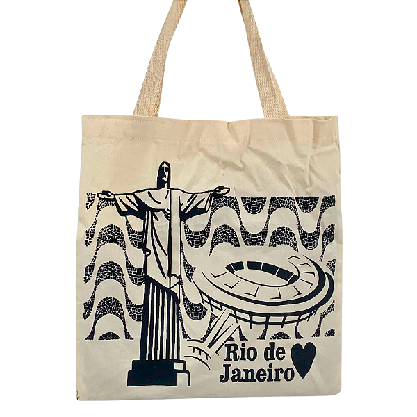 Ecobag Rio de Janeiro Cristo Redentor Maracanã e Calçadão