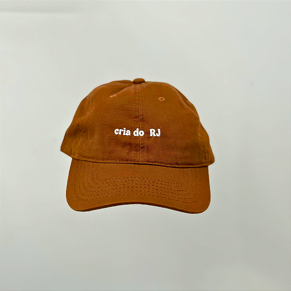 Boné Bordado Ajustável Identidade Carioca – "Cria Do RJ" (Marrom)