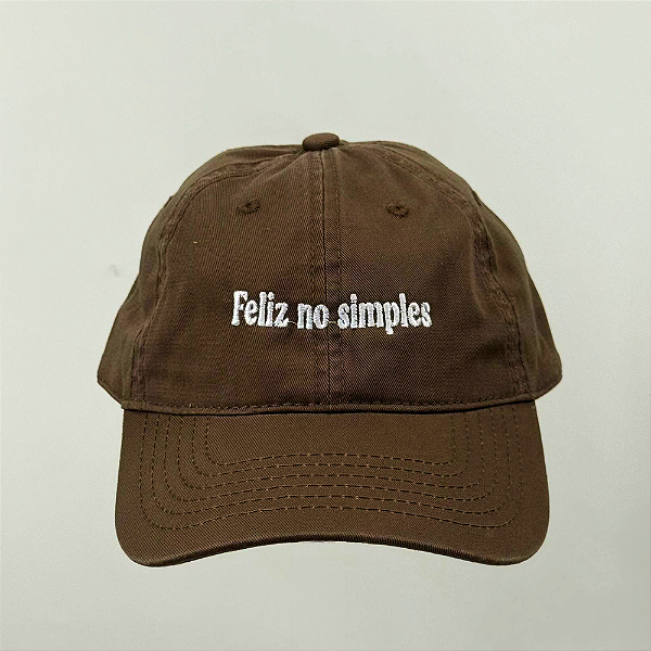 Boné Bordado Ajustável Identidade Carioca – "Feliz no Simples" (Cinza)