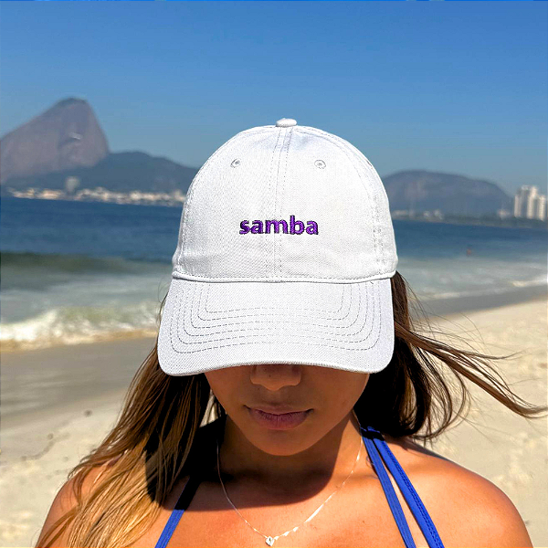 Boné Bordado Ajustável Identidade Carioca SAMBA Cinza Unissex