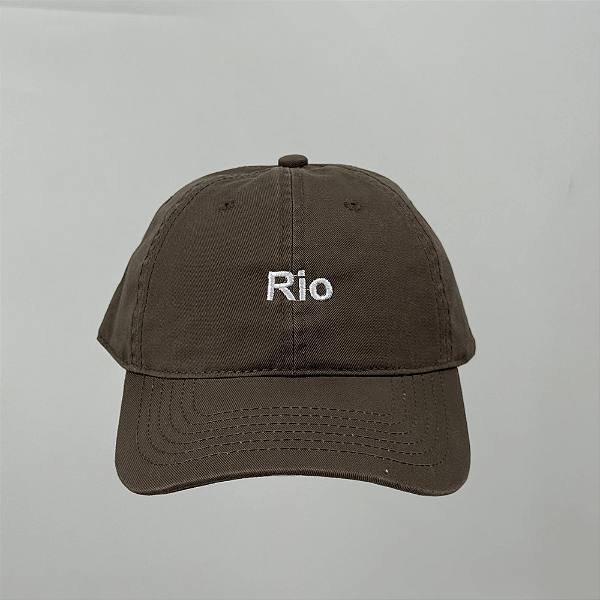 Boné Bordado Ajustável Identidade Carioca – "Rio" (Marrom)