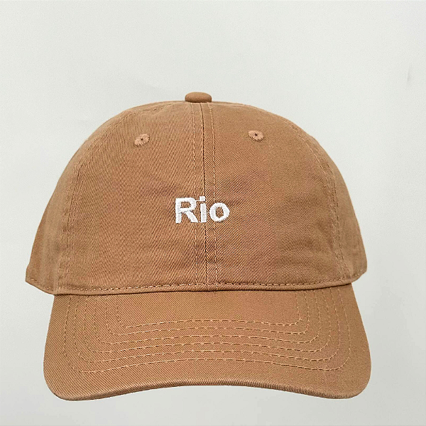 Boné Bordado Ajustável Identidade Carioca – "Rio"-(Bege)