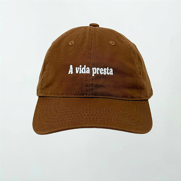 Boné Bordado Ajustável Identidade Carioca – "Vida Presta"-(Marrom)