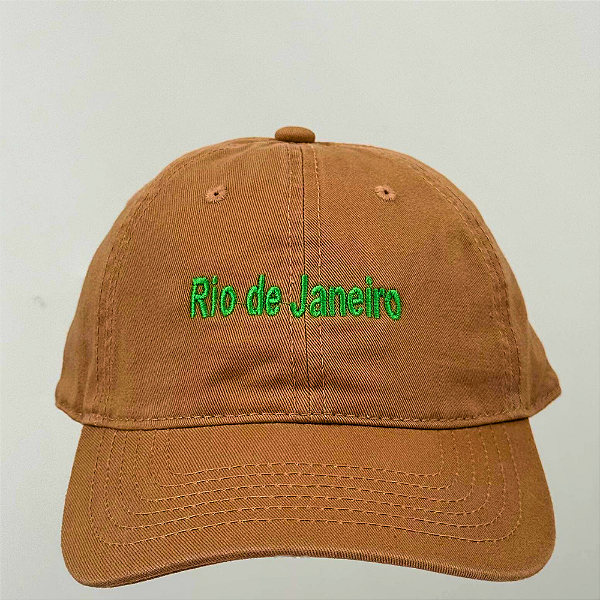 Boné Bordado Ajustável Identidade Carioca – "Rio de janeiro" (Bege)