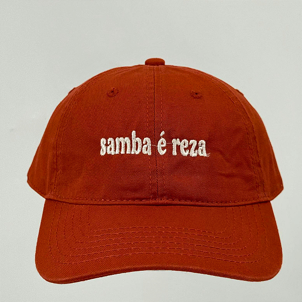 Boné Bordado Ajustável Identidade Carioca – "Samba é reza" (Telha)