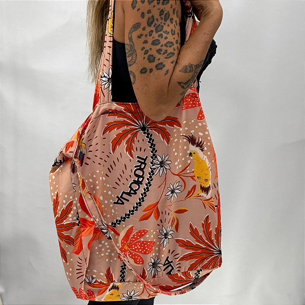 Bolsa Tecido Leblon Flora Tropical