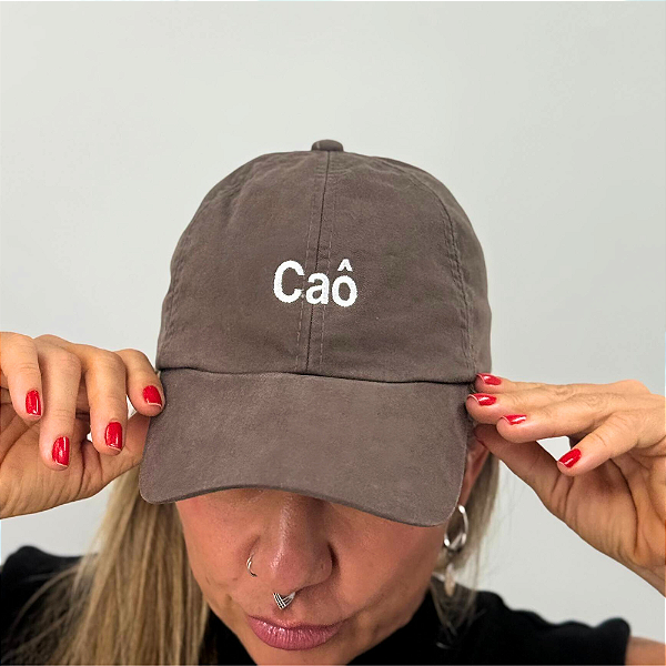 Boné Bordado Ajustável Identidade Carioca – "Caô" (Cinza)