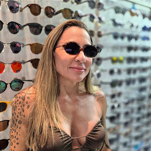 Óculos miu Marrom Lente Preta