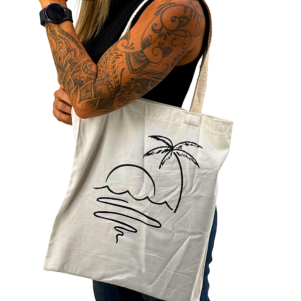 Bolsa Ecobag 100% algodão Branca Pôr do Sol