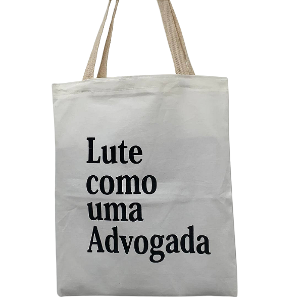 Bolsa Ecobag  100% algodão Branca Lute como Adv