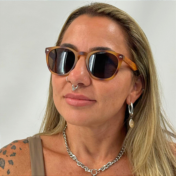 Óculos de Sol  Estilo Madeira Uv 400