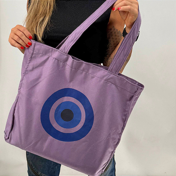 Bolsa Suede Elegante  GG  -  Olho grego (Roxo)
