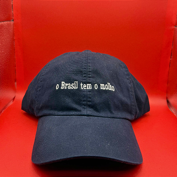Boné Bordado Ajustável Identidade Carioca – "O Brasil tem o molho" (Azul)