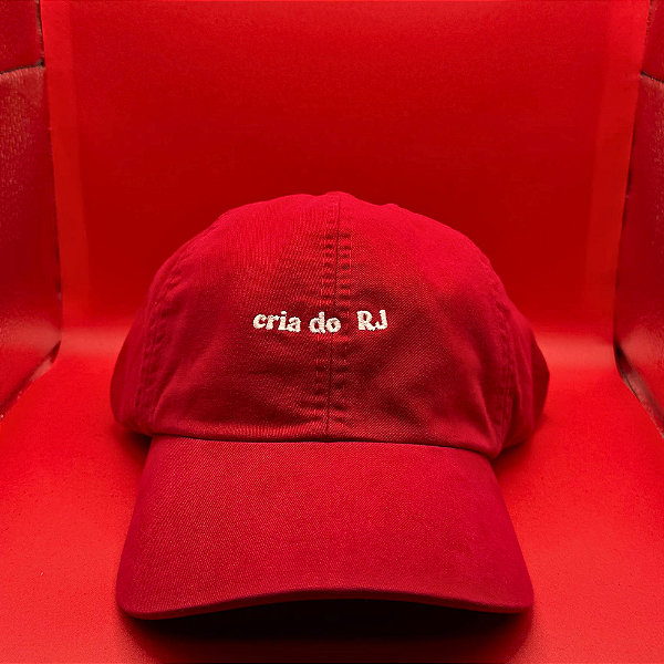 Boné Bordado Ajustável Identidade Carioca – "Cria do Rj" (Vermelho)