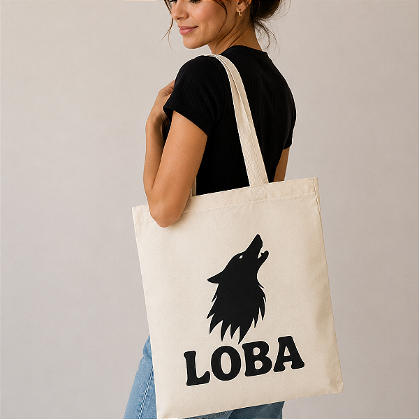 Bolsa Ecobag 100% algodão Estampa Loba