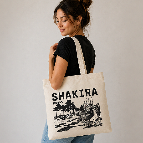 Bolsa Ecobag 100% algodão Estampa Shakira in Rio
