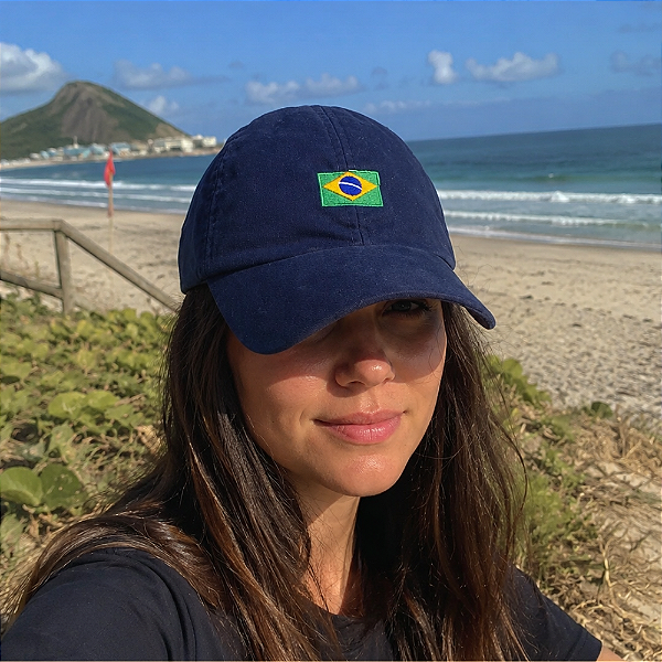 Boné Bordado Ajustável Identidade Carioca – "Brasão" (Azul)