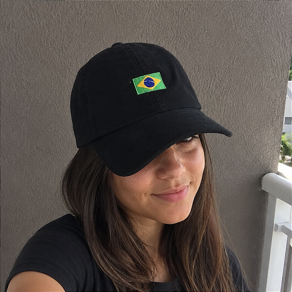 Boné Bordado Ajustável Identidade Carioca – "Brasão" (Preto)