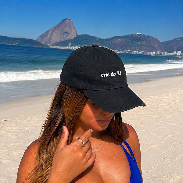 Boné Bordado Ajustável Identidade Carioca – Cria do Rj (Preto)