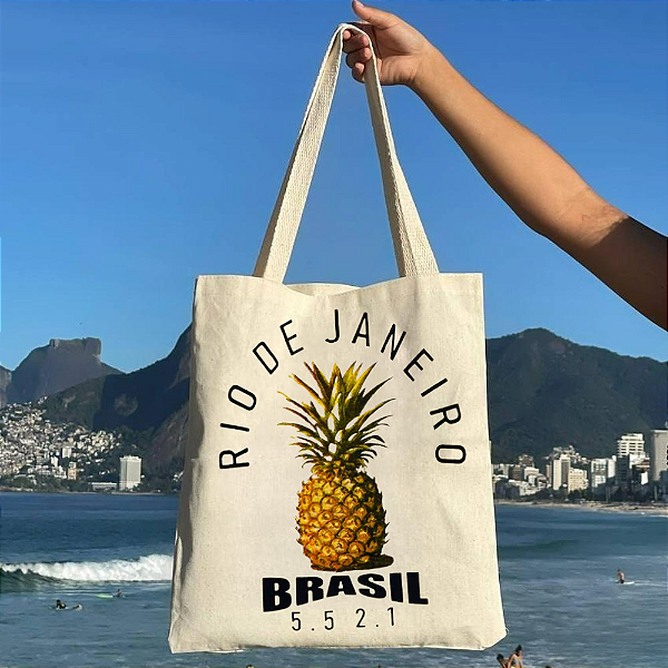 Bolsa Ecobag 100% algodão 55 21 pineapple