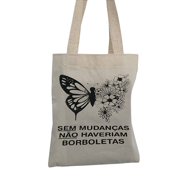 Bolsa Feminina Mini  Ecobag  100% algodão Estampa Sem Mudanças