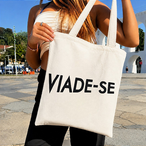 Bolsa Ecobag 100% Algodão Estampa VIADE-SE Reutilizável Estilosa