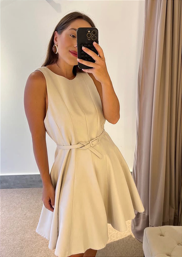 Vestido Twill Pri c/ Cinto