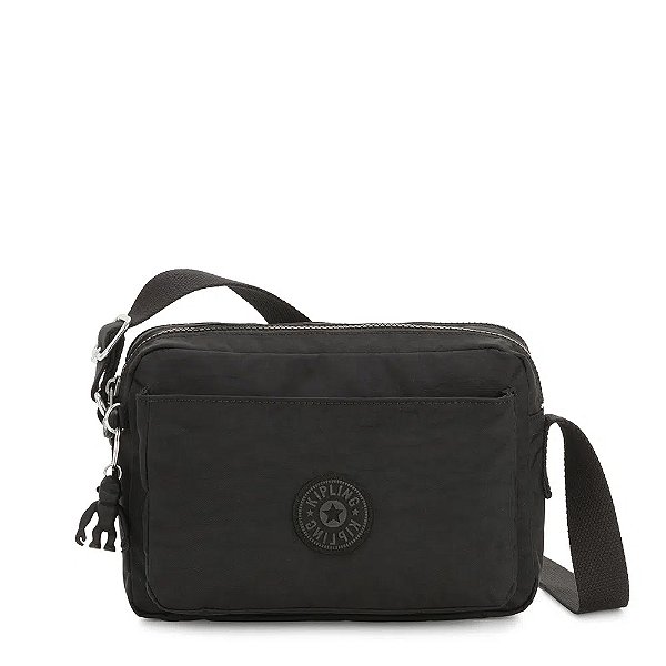 Bolsa Transversal Kipling Abanu M Black Noir Preto