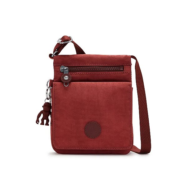 Bolsa Transversal Kipling New Eldorado Dusty Carmine