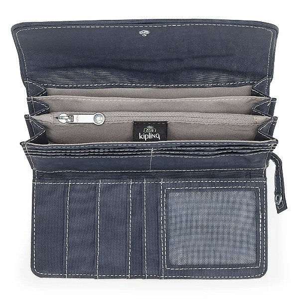 Kipling Money Land Portafoglio Con Protezione RFID – Beige, 10 Scomparti E Chiusura A Scatto