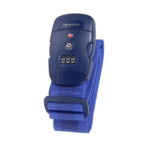 Cinta Para Bagagem Samsonite Com Segredo Tsa Azul