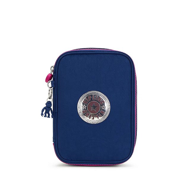Estojo Kipling 100 Pens Admiral Azul e Rosa