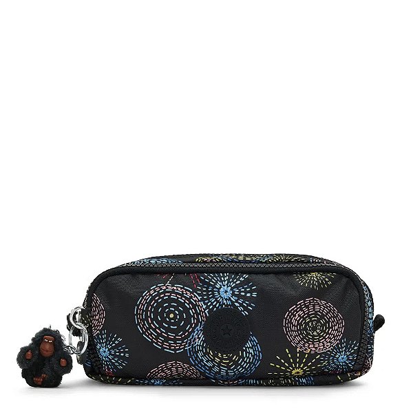 Estojo Kipling Gitroy Estampado Homemade Stars Preto