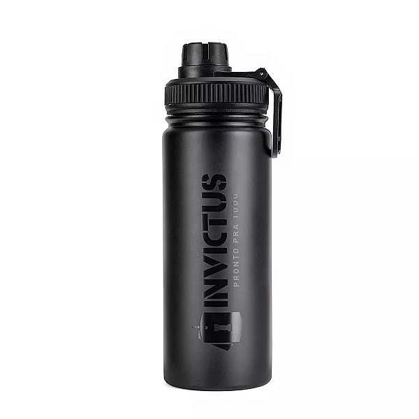 Garrafa Térmica Invictus Warrior 2.0 950 Ml Preto Fosco