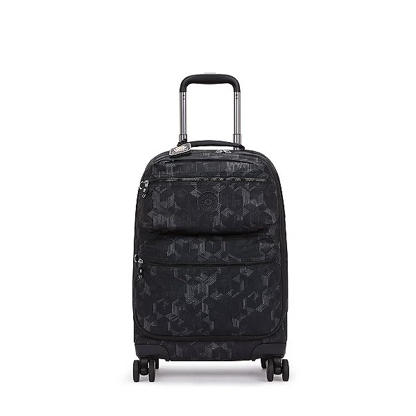 Mala de Bordo Kipling City Spinner S Mysterious Grid Preto