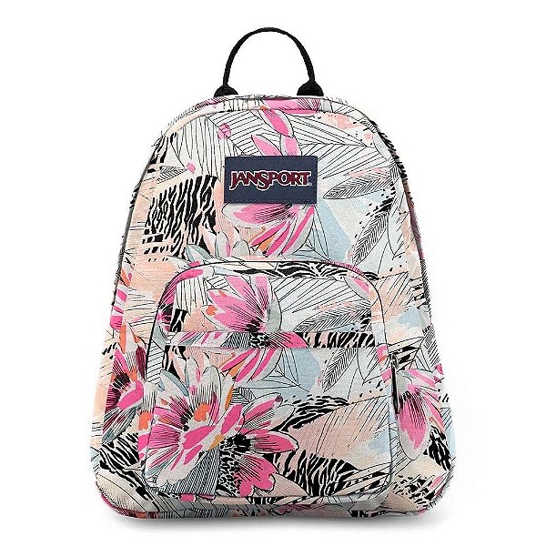 Mini Mochila JanSport Half Pint Zebra Floral 10,5 Litros