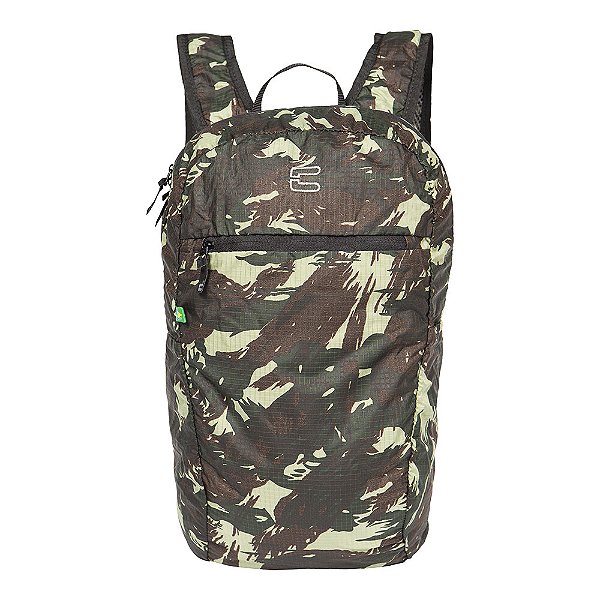 Mochila Curtlo Dobrável Trip 23 Litros Verde Camuflado