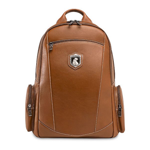 Mochila de Couro Nordweg Águia p/ notebook NW074A Caramelo