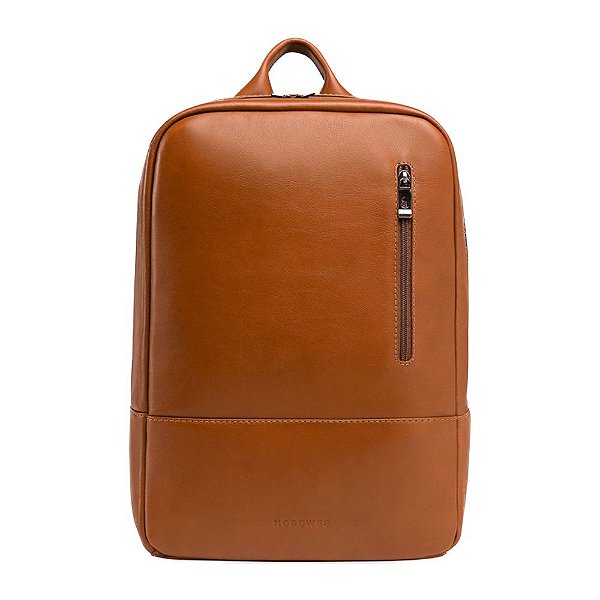 Mochila de Couro Nordweg P/ Notebook Nomade NW089A Caramelo