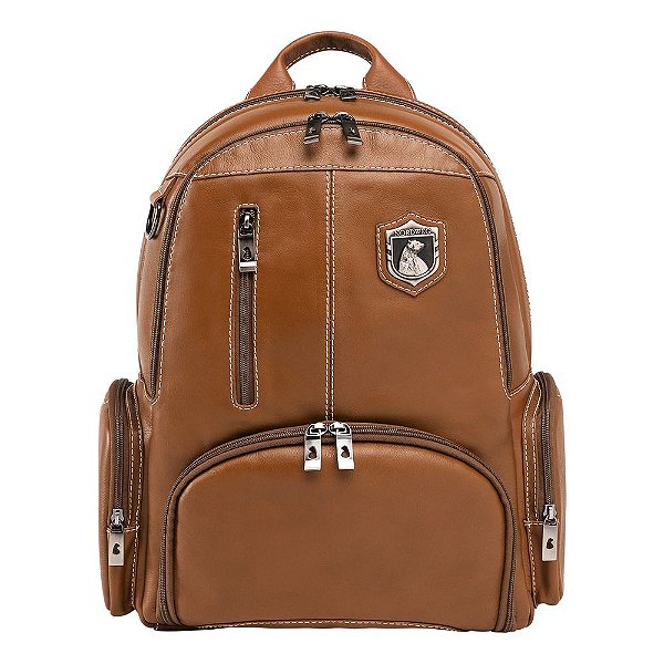 Mochila de Couro Nordweg p/ notebook NW072A Caramelo