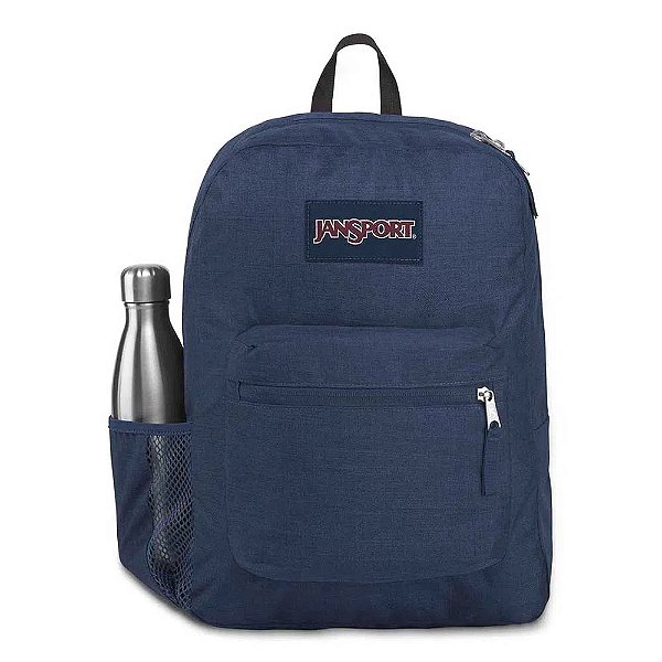Mochila JanSport Cross Town Remix Navy Heathred 26 Litros