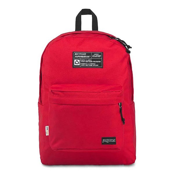 Mochila JanSport Recycled Superbreak Red Tape 26 Litros
